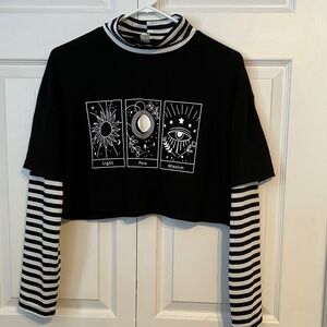 SweatyRocks Black and White Striped Women's Top